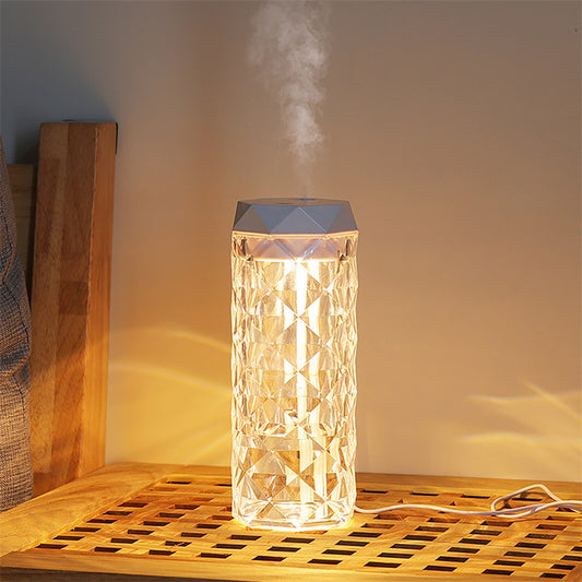 AquaGlow Crystal Humidifier Lamp